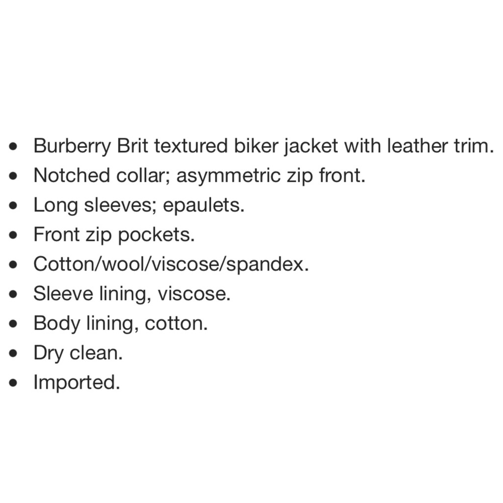 BURBERRY BRIT Textured Biker Jacket - Picture 9 of 14